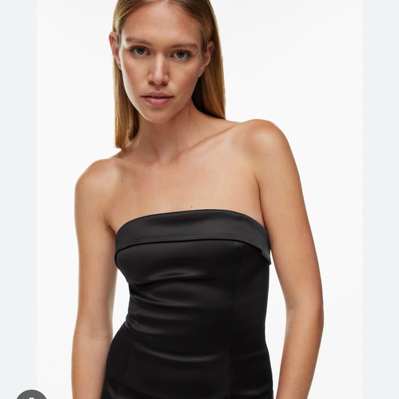 Aritzia Tops - Aritzia Ten Shimmer Satin Bustier Strapless Top Medium NWT